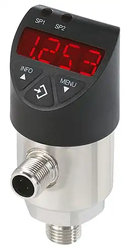 Elektronischer Druckschalter mit LED-Anzeige