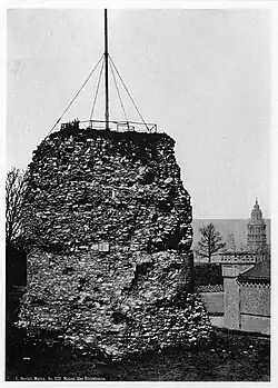 Frühe Fotografie des Drususstein (1892 oder 1895/96)