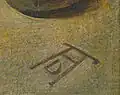 Monogramm zu Füßen Adams