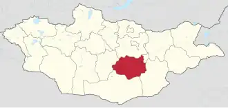 Lage des Dund-Gobi-Aimag