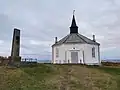 Blick aus Westen auf die Kirche
