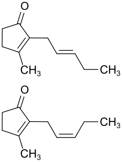 Strukturformel von trans- und cis-Jasmon