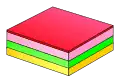 Schritt 4: Aufbringen eines harten PMMA-Lacks als Bedampfungsmaske (Rotationsbeschichtung + Trocknen).