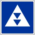 E.5.6 Liegestelle für ein Fahrzeug der Schub­schifffahrt, das zwei blaue Lichter nach §&nbsp;3.14 Nr.&nbsp;2 bzw. zwei blaue Kegel nach §&nbsp;3.32 Nr.&nbsp;2 führen muss