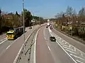 Die E18 an der Ausfahrt 133 Skallbergsmotet.