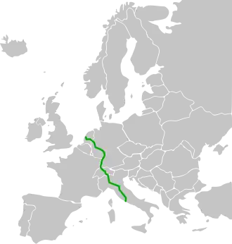 Verlaufskarte der E35
