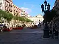 Die Plaça De La Font nimmt heute einen großen Teil der ehemaligen Rennbahn ein
