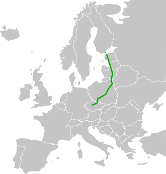 Verlaufskarte der E67