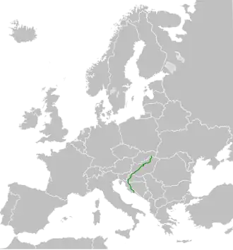 Verlaufskarte der E71