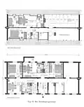 Grundriss ERP-Typengebäude „B“ (Typ „B“ war der mit Abstand meistverwendete Gebäudetyp im Sonderprogramm)