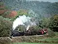 Dampfzug bei Runks, 1987