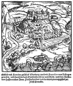 Ebernburg, Holzschnitt von 1523