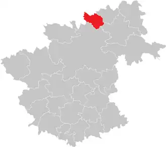 Lage der Gemeinde Echsenbach im Bezirk Zwettl (anklickbare Karte)