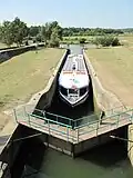 Schleuse zwischen Seille und Saône