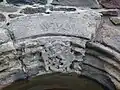 Schlussstein am Eingangsportal (bezeichnet WF.V.M.)