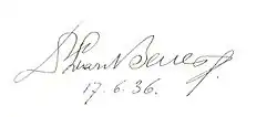 Unterschrift Edvard Beneš’