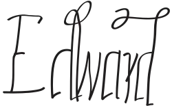 Unterschrift von König Eduard&nbsp;VI.