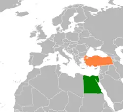 Lage von Ägypten und Türkei