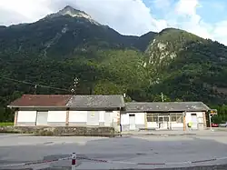 Der stillgelegte Bahnhof von Acquarossa (heute abgerissen)