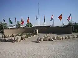 Ehrenhain im Feldlager Kundus, Afghanistan 2009