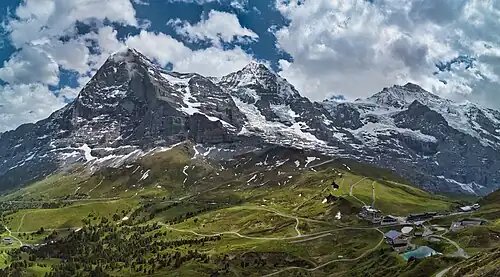 Eiger, Mönch und Jungfrau von der kleinen Scheidegg aus