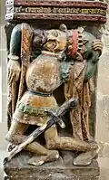 Sockel der Skulptur des Heiligen Moritz