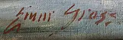Unterschrift von Ejnar Gross