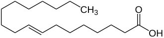 Strukturformel von Elaidinsäure