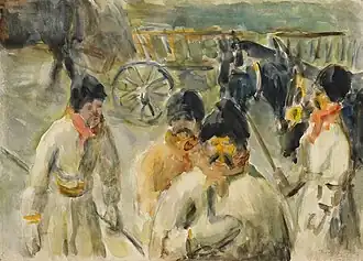 Landleute auf einem Karren, vor 1924