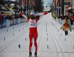 Emma Ribom beim Sieg des Jugend Wasalaufs (2013)