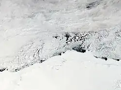 Satellitenaufnahme des eisbedeckten Enderbylandes