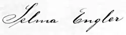Autograph Selma Engler, 1938