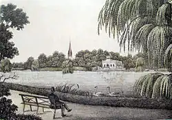 Stich um 1880 mit Hauptkirche