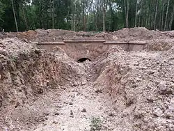 Verschütteter Eingang zum Fort Saint-Héribert