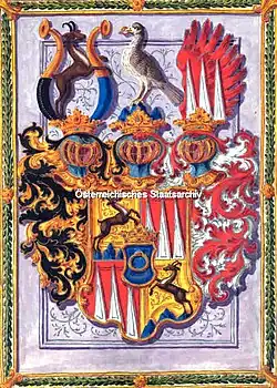 Wappen für Cassian Ignaz Graf von Enzenberg Freiherr zum Freyen und Jöchelsthurn 1764