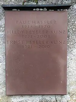 Ernst Beyeler-Kunz (1921–2010) Kunsthändler, Galerist, Beyeler-Stiftung, Fondation Beyeler, Grab auf dem Friedhof Hörnli, Riehen, Basel-Stadt