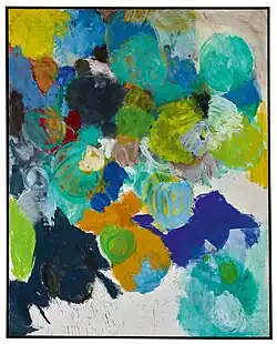 Ernst Wilhelm Nay, „Lob des Grün“, 1961, Öl auf Leinwand, 240 × 190 cm, WV 992