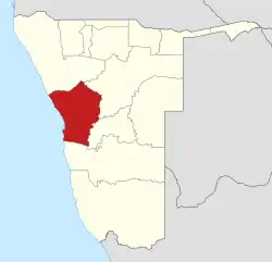Karte Erongo in Namibia