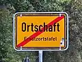 Ersatzortstafel in Hodenhagen