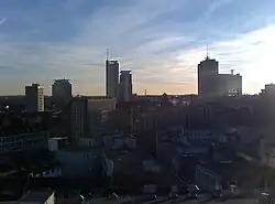 Blick über Stadtkern und Südviertel 2007