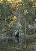 Seeweiherquelle an der Pegnitz, hier als Ponor