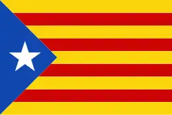 Estelada der Katalanischen Nationalisten (Estelada Blava)