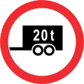 Verbot für Fahrzeuge mit Anhängern