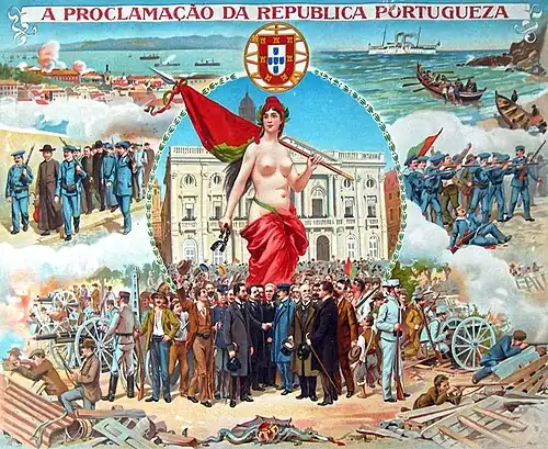 Proklamation der Portugiesischen Republik, Plakat von 1910