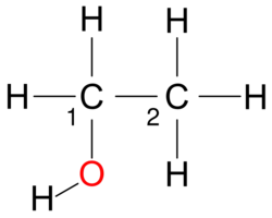 Strukturformel des Ethanols
