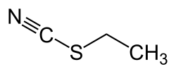 Strukturformel von Thiocyansäureethylester