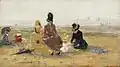 Eugène Boudin: Am Strand, Trouville, 1887