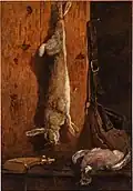 Eugène Boudin: Stillleben mit Hase und Rebhuhn um 1856–60