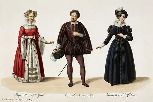 Julie Dorus-Gras als Marguerite de Valois, Adolphe Nourrit als Raoul, Cornélie Falcon als Valentine