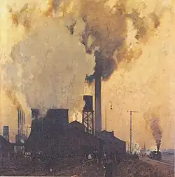 Eisen- und Stahlwerk Hoesch in Dortmund von Eugen Bracht, 1907